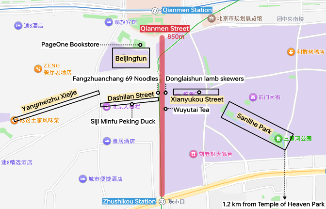 qianmen map
