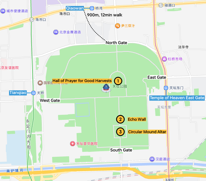 Temple of Heaven map