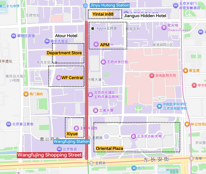 wangfujing map