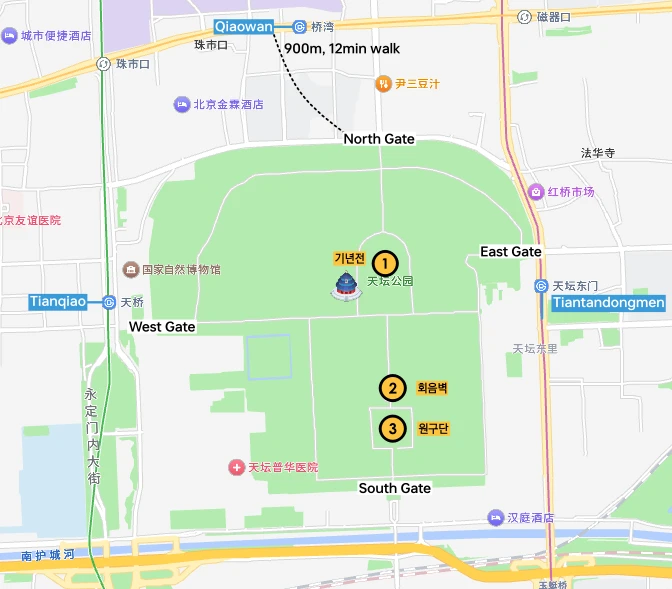 Temple of Heaven map