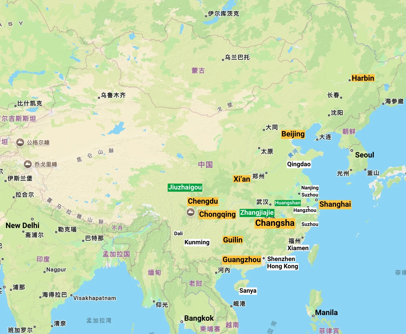 Changsha location