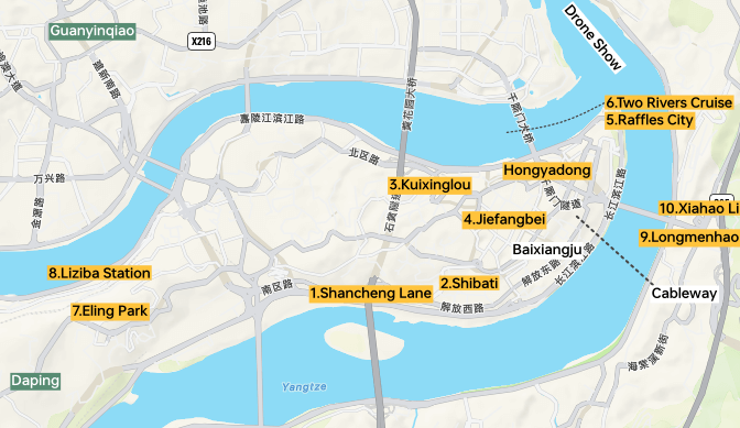 Chongqing map