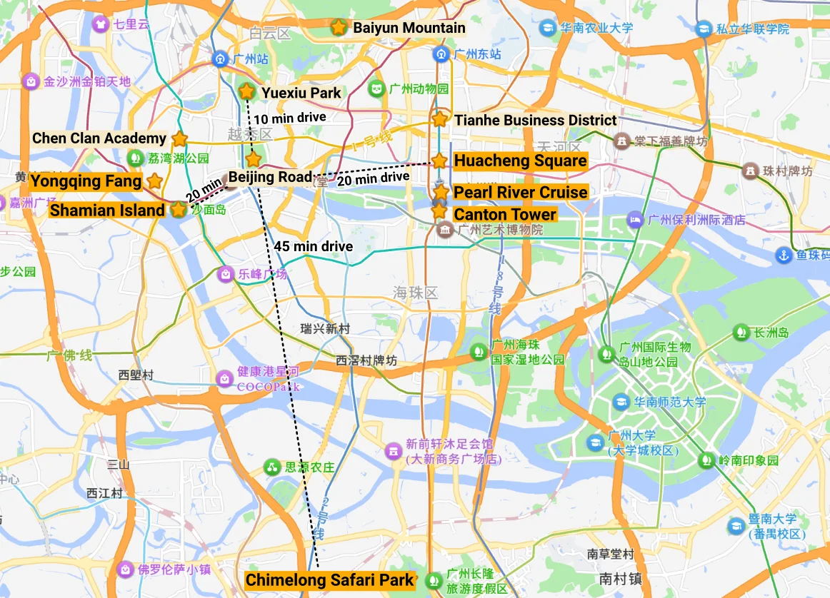 Guangzhou map