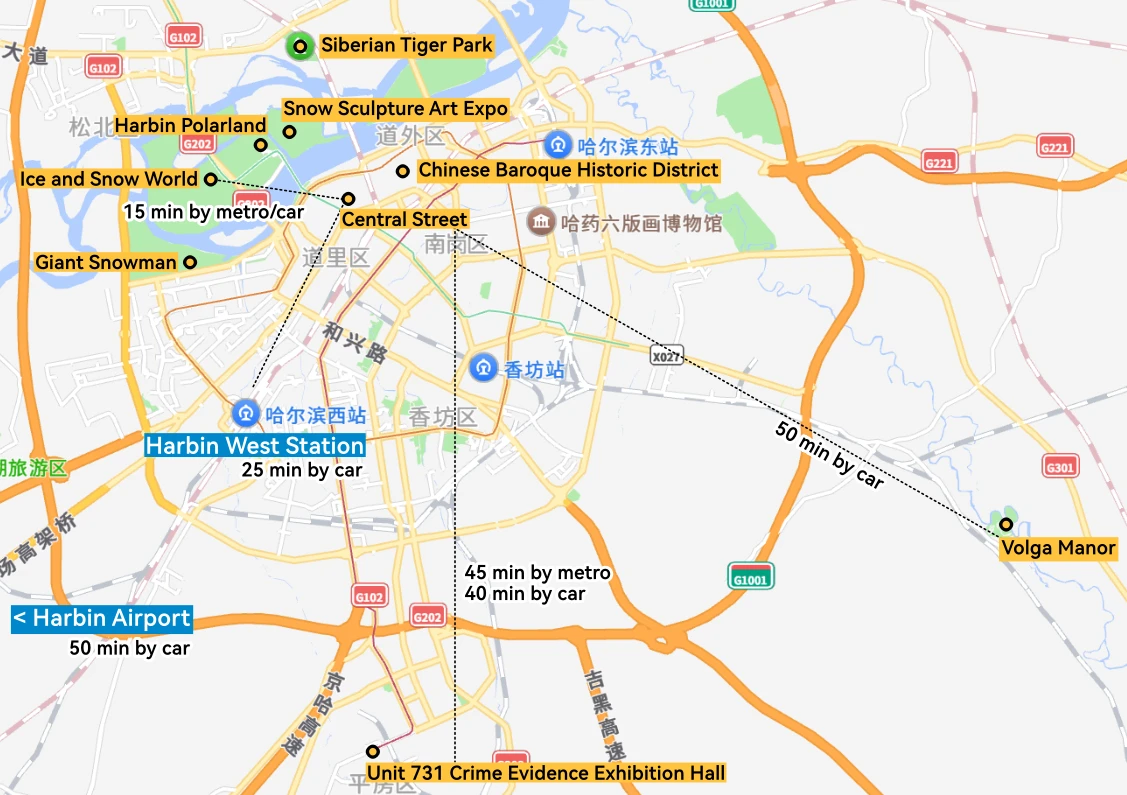 harbin map