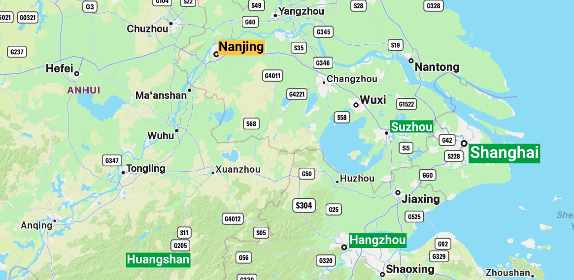 Nanjing location