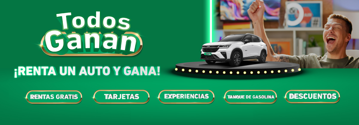 Todos Ganan de Enterprise: renta un auto y descubre tu premio.